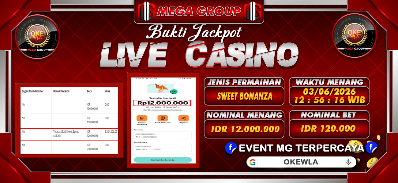 Bukti JP situs Okewla hari Rabu, 03 Juni 2026
