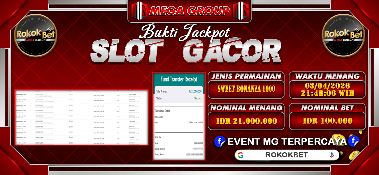 Bukti JP situs Rokokbet hari Jumat, 03 April 2026